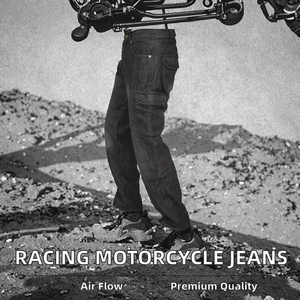 Pantalon de moto pour homme, doublure protectrice en aramide, cargo, haute qualité, service OEM personnalisé, séchage rapide, respirant, complet - Product Image 2