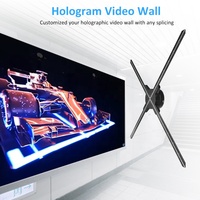 Ventilateur mural 3D holographique, lecteur multicolore, hélice à distance, affichage Led, livraison gratuite