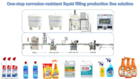 Machine de remplissage automatique de liquides haute précision pour bouteilles en plastique/verre de 200 ml, résistante à la corrosion, à buses multiples industrielles