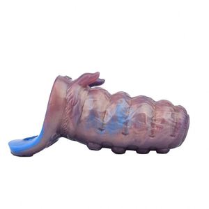 YOCY Men's Thick Thread Raised Cow Penis Ring Silicone Sleeve Fun Toy for Couples Room - Product Image 5
