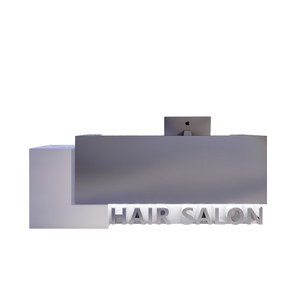 Modern <b>Reception</b> <b>Desk</b> Front Counter for <b>Salon</b> Office Lobby Service <b>Desk</b> with Stone Texture Background - Product Image 5