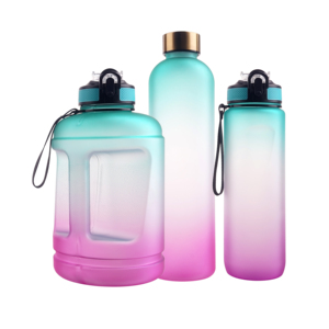 Bouteille en plastique grande taille 90oz sans BPA, contenant pour l'extérieur, Logo personnalisé, paille pour la gymnastique, avec poignée - Product Image 1