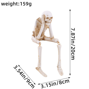DAMAI Halloween Resin Ghost Skeleton Fun Human Shape Ornament Indoor Halloween Props Halloween Decoration Skulls Resin Figure - Product Image 6