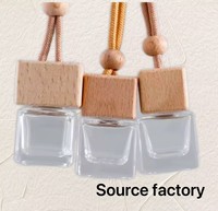 Diffuseur d'huiles essentielles moderne en verre carré de 8 ml, pour voiture et maison, désodorisant, flacon de parfum à clipser, couleurs personnalisées, vide, non toxique