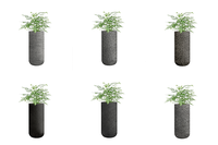 Grand pot de fleurs suspendu en fibre de verre durable de forme ronde pour jardin - Écologique, léger, taille personnalisable