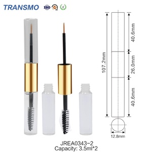 Tubes de mascara doubles en aluminium vides 2-en-1 avec applicateur court – Tube de mascara double extrémité 2-en-1 - Product Image 2
