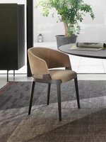 Chaise de salle à manger mobile en bois massif nordique, style luxe léger, moderne et minimaliste, en cuir et tissu, pour réception et restaurant, design de créateur