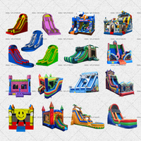 Toboggan gonflable combo aire de jeux gonflable jouets de location de fête commerciale château gonflable avec toboggans