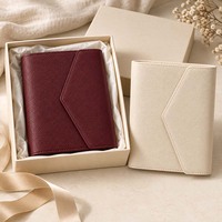 Hongbo Best A6 Carnet de notes/agenda de luxe en cuir grainé avec 6 anneaux dorés, couverture de planificateur, classeur de budget, cadeau
