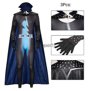 Kostum Cosplay megamarind dewasa, Bodysuit Superhero film Anime dengan jubah, pesta karnaval Halloween pria, berdandan - Product Image 5