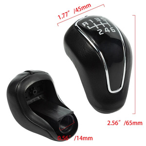Car Gear <b>Shift</b> <b>Knob</b> 6 Speed Leather Ergonomic Manual Transmission For Hyundai Kia Sportage K3 - Product Image 4