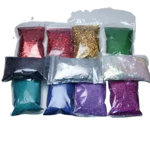 Bright Colorful Biodegradable Glitter Safety Standards Material Non Plastic For Craft Decoration Free Sample