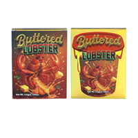 Sachets refermables personnalisés en Mylar découpé, anti-odeur, en forme de bonbon/biscuit, motif homard beurré, 3,5g, recyclables et écologiques