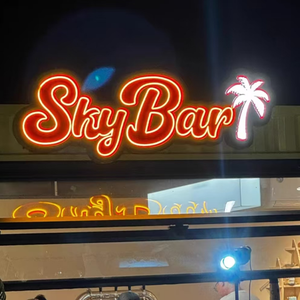 Mỹ <span class=keywords><strong>Retro</strong></span> dấu hiệu Neon dấu hiệu Đầu cửa ngoài trời kim loại Hộp đèn ánh sáng từ thanh biển quảng cáo dấu hiệu Đầu cửa - Product Image 4