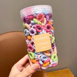 200 accessori ecologici per capelli elastici color caramella per bambini in scatola per capelli che non fanno male - Product Image 4