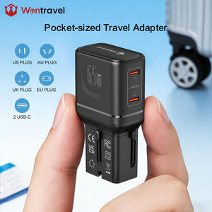 Cargador Wontravel de 65W Tipo C con Enchufe EU, UK, AU, US, Adaptador de Viaje de Carga Rápida de 65W para Teléfono Móvil - Product Image 1