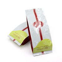 500g laminé étanche à l'humidité joint arrière gousset latéral sac thé emballage pochette fermeture éclair plastique Doypack café pochette emballage