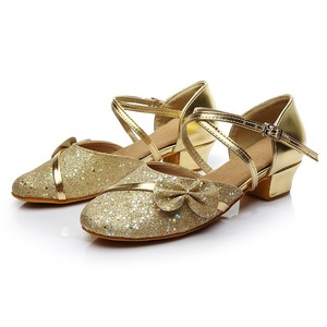 Nuevos Zapatos de Baile Latino para Niñas con Purpurina de PU, Suela de Gamuza Suave, Zapatos de Baile de 3.5cm para Niñas, Zapatos de Baile de Salón para Niñas <span class=keywords><strong>Cha</strong></span>-<span class=keywords><strong>cha</strong></span> - Product Image 4