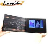 Carte d'invitation interactive avec écran LCD IPS 7 pouces, brochure vidéo, fourniture d'usine, publicité commerciale, papier 16:9, musique