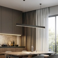 Suspension LED design nordique moderne et luxueux, à hauteur réglable, pour usage domestique ou scolaire, en aluminium, bande longue de taille moyenne