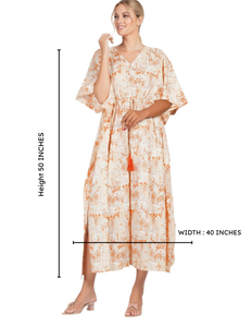 Kaftan en coton très demandé, Kaftan indien à motifs floraux, Robe kaftan en coton à motifs floraux, Tunique bohème grande taille, Prix de gros - Product Image 3