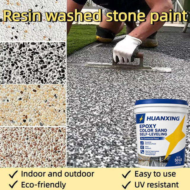 Professional UV Resistant Resin Bound Gravel in Swimming Pool Deck Patio Durable Decorative Natural Stone Carpet System