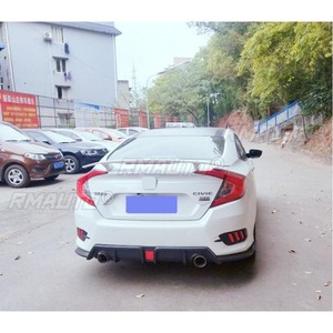 สำหรับ Honda Civic 2016-2019 ชุดแต่งกันชนหน้า สปลิตเตอร์ดิฟฟิวเซอร์ ชุดแต่งตัวถังรถยนต์ ฝาครอบป้องกันกันชน อุปกรณ์ตกแต่งรถยนต์ - Product Image 5