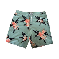 Shorts de bain pour hommes en tissu peigné de haute qualité, Spandex/Polyester, simple couche, taille élastique, respirants, séchage rapide
