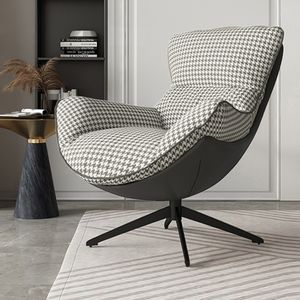 Échantillon gratuit de chaises simples meubles de salon canapé relaxant chaise en cuir <span class=keywords><strong>tissu</strong></span> pied de poule <span class=keywords><strong>fauteuil</strong></span> paresseux - Product Image 4