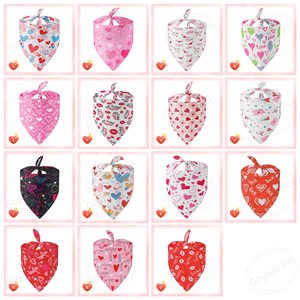 Valentine's Day <strong>Pet</strong> Accessories Heart Pattern Dog Bandana Adjustable <strong>Pet</strong> Triangle <strong>Scarf</strong> - Product Image 6