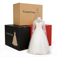 Boîte en carton robuste avec logo personnalisé, boîte de transport durable pour robe de mariée, grande boîte d'expédition pour la maison et les entreprises