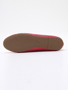 <span class=keywords><strong>Ballerines</strong></span> décontractées <span class=keywords><strong>rouges</strong></span> pour femmes en cuir PU verni à bout renforcé avec nœud décoratif, à enfiler - Product Image 6