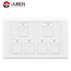 Cheap price manufacturer luxury electroplating pc white 8 groups and 2 sockets modular switch