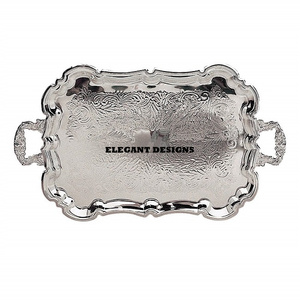 Classic Stylish Brass Serving Tray New Arrival Handmade Best Serving Platter Top Quality Decorative Brass Serving Dish - Product Image 3