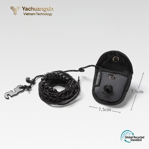 Cuerda de nailon para ropa de exterior con mosquetón y bolsa, cuerda de almacenamiento compacta de 3 m para senderismo, camping, todas las estaciones - Product Image 6