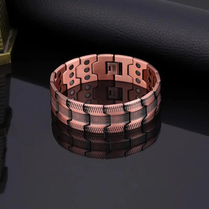 Bracciale di rame per gli uomini 3X Ultra forza <span class=keywords><strong>bracciali</strong></span> magnetici 99.99% rame puro <span class=keywords><strong>con</strong></span> 3500 Gauss magneti al neodimio regolabile - Product Image 6