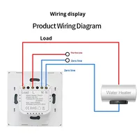 Version européenne 20A Interrupteur intelligent tactile OLED ignifuge avec contrôle par application électrique, résolution 320x240, interrupteur intelligent Tuya pour la maison intelligente