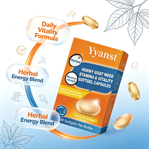 Extrait de Horny Goat Weed en gélules molles pour la vitalité quotidienne, marque privée OEM, mélange à base de plantes pour soutenir la résistance physique et maintenir l'énergie chez les hommes - Product Image 2