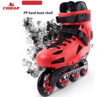 COUGAR Patins à Roulettes Rouges pour Patinage Urbain, Idéal pour Cadeau, Décoration de Piste – Hommes, Femmes, Enfants, Patineurs