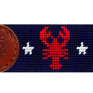 Llavero de langosta con bordado de punto y ribete de cuero genuino para hombre, accesorio náutico de lujo hecho a <span class=keywords><strong>mano</strong></span>, regalo de verano. - Product Image 2