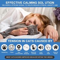 Diffuseur apaisant pour chiens et chats, 48 ml, plastique, intérieur, certifié CE + recharge, effet longue durée, écologique, 100 % sûr