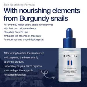 Elensilia Escargot Original Perfect Core Fit Ampoule 30ml Sérum hydratant à l'acide hyaluronique pour le visage Coréen - Product Image 4