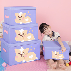 Cartoon Storage Box 600D Oxford Cloth Children's Fabric Organizer Rectangle Folding Clothes Toy Storage Box - Product Image 1