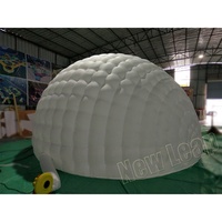 Tente gonflable de coquille de parasol de demi-cercle de camping de bulle chapiteau gonflable de tente de dôme blanc de 5M dia