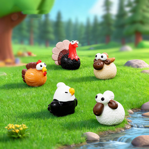 Figuras en Miniatura de Pavo, Águila Calva y Oveja, Figuras de Animales de Resina para Micro Jardín de Hadas, Decoración de Casa de Muñecas y Manualidades - Product Image 2