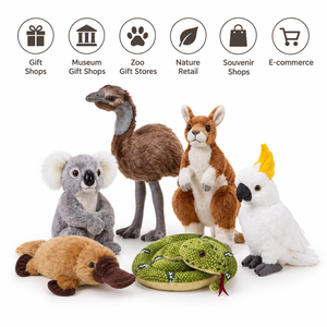 Juguetes de Peluche Personalizados de Animales Australianos: Canguro, Koala, Emú, Cacatúa, Ornitorrinco, Pitón, Rellenos de Algodón PP, 11-30cm, OEM, ODM, Venta al por Mayor para Zoológicos - Product Image 6
