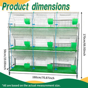 3 Laag <span class=keywords><strong>9</strong></span> Cellen Konijnenfokkooi Thermisch Gegalvaniseerd Meer dan 7 Jaar Levensduur Konijnenkooi - Product Image 2