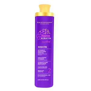 Soin des cheveux professionnel crème lissante à la kératine brésilienne dommages réparés 1000ml traitement à la kératine protéique