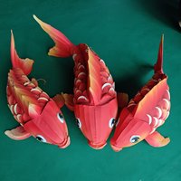 Lanterne chinoise Jiucai Culture pour le Nouvel An et Noël, lanterne durable et imperméable en soie en forme de poisson Koi, fournitures de fête