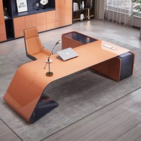 Bureau de direction moderne haut de gamme, bureau d'ordinateur de direction, design de mobilier de bureau de luxe, bureau de direction en forme de L